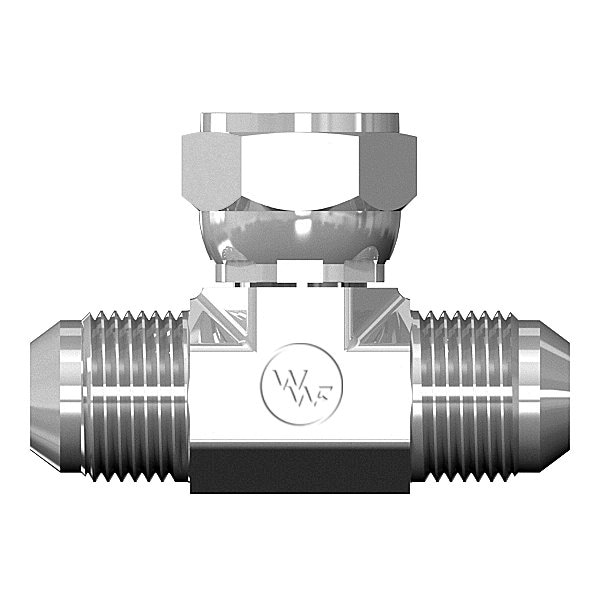 World Wide Fittings Male JIC to Male JIC to Female JIC Swivel Branch Tee F5707X04X04X04 - main
